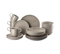 Rosenthal Joyn Grey Service combiné de 20 pièces, en grès, vaisselle, service à café, assiettes à petit-déjeuner, tasses, bols, tasses, gris