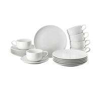 Rosenthal Joyn White Service combiné de 18 pièces, en grès, vaisselle, vaisselle, service à café, assiettes à petit-déjeuner, tasses blanches