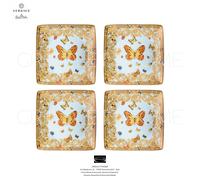 Rosenthal Le Jardin De Versace Lot 4 Coupelles Carrées en Porcelaine 12 x 12 cm