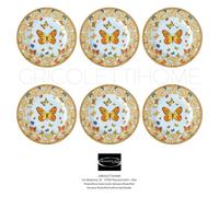 Rosenthal Le Jardin De Versace Lot 6 Assiettes Rondes Porcelaine 18 cm