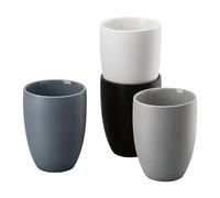 Rosenthal the mug+ Mixed Lot de 4 gobelets sans anse - Gobelets en porcelaine à double paroi pour garder les boissons chaudes plus longtemps et les boissons froides fraîches plus longtemps, 0,3 l,