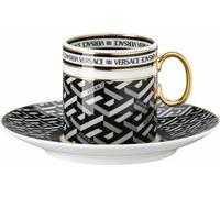 Rosenthal Versace La Greca Signature Black Tasse à espresso 2pcs