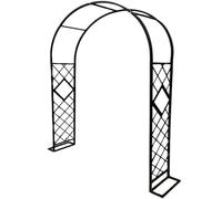 Roseraie arquée en métal blanc robuste pour plantes grimpantes - 220 x 230 cm - Idéale pour les allées de jardin et les expositions florales.