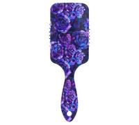 Roses abstraites violettes et bleues dans le style du cubisme avec un fond sombre montrant un motif floral dans des couleurs vives très détaillées avec des traits de pinceau riches comme un
