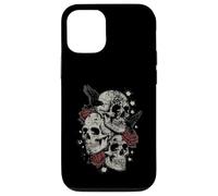 Roses and Skulls Elder Emo Grunge Punk Graphic Goth Gothic Coque pour iPhone 12/12 Pro