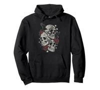Roses and Skulls Elder Emo Grunge Punk Graphic Goth Gothic Sweat à Capuche