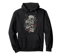 Roses and Skulls Elder Emo Grunge Punk Graphic Goth Gothic Sweat à Capuche