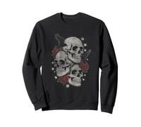 Roses and Skulls Elder Emo Grunge Punk Graphic Goth Gothic Sweatshirt