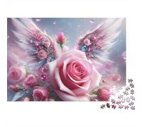 Roses Angéliques 1000 Pièces Puzzle pour Adultes Qualité Premium Anti-Stress Stimuler l'esprit pour Débutants pour Collectionner 38x26cm/1000pcs