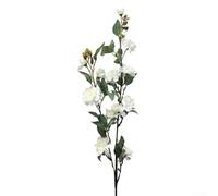 Roses artificielles, 14 têtes de camélia à branches hautes, bouquet de fleurs de bégonia pour mariage, décoration d'intérieur, fleurs en soie (blanc)