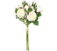 Roses artificielles Déco Crème 36cm 6pcs Set de fleurs de mariage