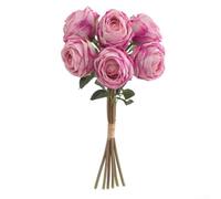 Roses artificielles en soie à tige unique pour mariages, jardins d'intérieur et projets de bricolage Violet