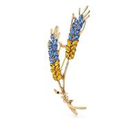 Roses Broche De Revers Beautiful Wheat Designs Brooches Pins Crystal Charming Flowers Plants Casual Party Brooch(Color 6)