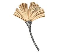 Roses Broche De Revers Big Ginkgo Leaf Brooches For Women Men Charming Easy-match Plants Flower Party Office Brooch Pins