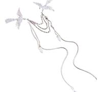 Roses Broche De Revers Brooch Pins Delicate Long Fringe Brooches For Women Men Suit Bird Corsage Imitation Pearl Tassel Pin Accessory(Color 2)