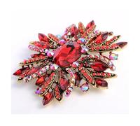 Roses Broche De Revers Brooch Trend Style Alloy Metal Pearl Rhinestone Flower Drip Oil Women's Corsage(Color 11)