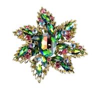 Roses Broche De Revers Brooch Trend Style Alloy Metal Pearl Rhinestone Flower Drip Oil Women's Corsage(Color 2)