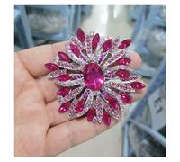 Roses Broche De Revers Brooch Trend Style Alloy Metal Pearl Rhinestone Flower Drip Oil Women's Corsage(Color 8)