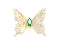 Roses Broche De Revers Butterfly And Feather Brooch, Anti-exposure Pin For Women, Metal Button To Fasten Clothes, Wedding Party(Color 3)