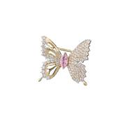 Roses Broche De Revers Butterfly And Feather Brooch, Anti-exposure Pin For Women, Metal Button To Fasten Clothes, Wedding Party(Color 2)
