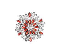 Roses Broche De Revers Creative Rotating Snowflake Brooch Super Beautiful Three-dimensional Corsage Feminine Blazer Pin Accessory For Women And Men(Red)