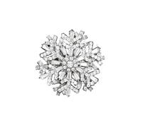 Roses Broche De Revers Creative Rotating Snowflake Brooch Super Beautiful Three-dimensional Corsage Feminine Blazer Pin Accessory For Women And Men(White)