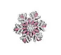 Roses Broche De Revers Creative Rotating Snowflake Brooch Super Beautiful Three-dimensional Corsage Feminine Blazer Pin Accessory For Women And Men(Pink)