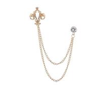 Roses Broche De Revers Crystal Tassel Chain Brooch Pins Men Suit Corsage Vintage Rhinestone Badge Jewelry For Women Accessories(Color 1)