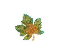 Roses Broche De Revers Crystal Zircon Maple Leaf Brooch For Women Shiny Rhinestone Tulip Flower Brooches Pin Banquet(Color 9)