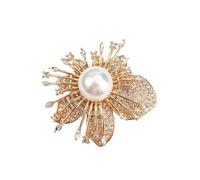 Roses Broche De Revers Flowers Floral Pins Pearl Brooches