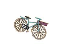 Roses Broche De Revers Shining Bicycle Brooches For Women Unisex Beautiful Taking Flowers Bike Brooch Pins Badge Men Clothing Accessories(Multi)