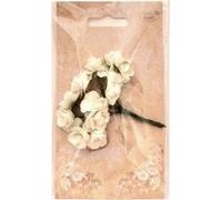 Roses en papier nuances de blanc MIX 12pcs