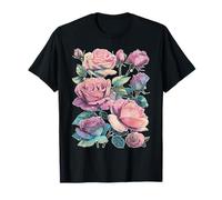 Roses Florales Fleurs Botanique Dreamy Art Pastel Esthétique T-Shirt
