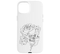 Roses Flower Skull Y2K with Cute Star Pattern for Goth Mom Coque pour iPhone 15 Plus