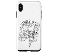 Roses Flower Skull Y2K with Cute Star Pattern for Goth Mom Coque pour iPhone XS Max