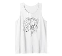 Roses Flower Skull Y2K with Cute Star Pattern for Goth Mom Débardeur