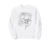 Roses Flower Skull Y2K with Cute Star Pattern for Goth Mom Sweatshirt