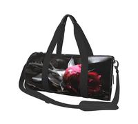 Roses Noires Gothiques imprimées, Sac de Voyage de Grande capacité, Sac à Main Rond, Sac de Voyage de Sport, fourre-Tout, Sac de Fitness
