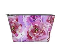 Roses pivoines Aquarelle Violet Lilas et Violet, Trousse de Toilette Trousse de Maquillage Sac à cosmétiques Trousse de Toilette de Voyage Portable