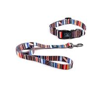 Roses&Poetry Collier et Laisse pour Chien de Petite Taille, réglable, Durable, Bleu, 1,5 m, Laisse de Dressage pour Chien (Tripe-S)