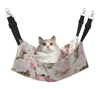Roses Roses sépia Vintage Shabby Chic,Hamac Suspendu pour Chat, lit Suspendu Doux Double Face pour Petits Chiens,M