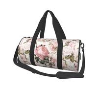 Roses Roses sépia Vintage Shabby Chic, Sac de Voyage de Grande capacité, Sac à Main Rond, Sac de Voyage de Sport, fourre-Tout, Sac de Fitness