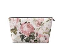 Roses Roses sépia Vintage Shabby Chic, Trousse de Toilette Trousse de Maquillage Sac à cosmétiques Trousse de Toilette de Voyage Portable