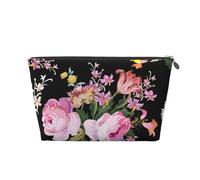 Roses Roses Vintage sur Rose Nature, Trousse de Toilette Trousse de Maquillage Sac à cosmétiques Trousse de Toilette de Voyage Portable