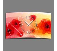 Roses rouges abstraites Horloge murale design moderne horloges murales silencieuses pas de tic-tac dixtime 3DS-0139