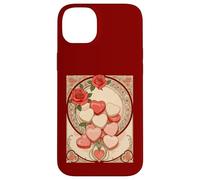 Roses Rouges et cœurs Style Art Nouveau Coque pour iPhone 14 Plus