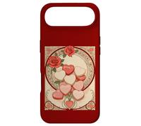 Roses Rouges et cœurs Style Art Nouveau Coque pour iPhone Air