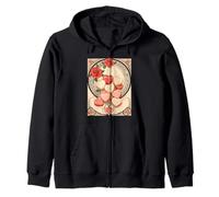 Roses Rouges et cœurs Style Art Nouveau Sweat à Capuche