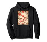 Roses Rouges et cœurs Style Art Nouveau Sweat à Capuche