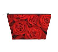 Roses Rouges, Trousse de Toilette Trousse de Maquillage Sac à cosmétiques Trousse de Toilette de Voyage Portable